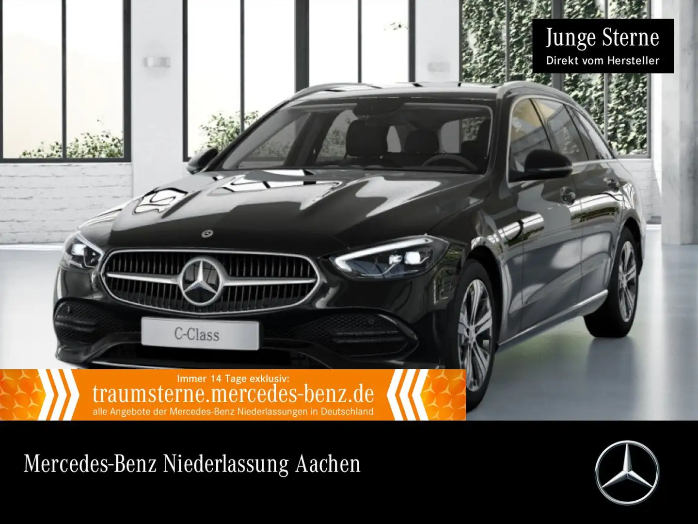 Mercedes-Benz C 200 d T AVANTG+LED+KAMERA+TOTW+KEYLESS+9G Zwart - 1