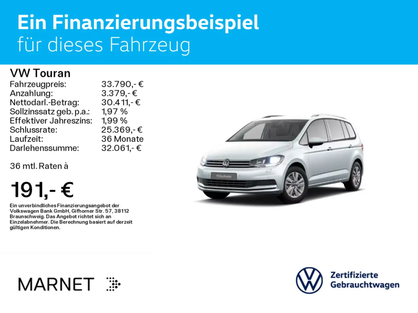 Volkswagen Touran 1.5 TSI DSG Comfortline *Navi*AHK*7-Sitze Silber - 2