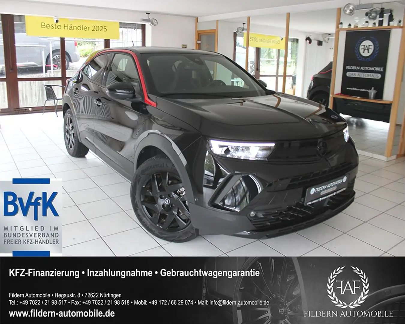 Opel Mokka e GS Line 100kW*LED*KAMERA*CARPLAY*NAVI*SPUR*KEYL* Noir - 1
