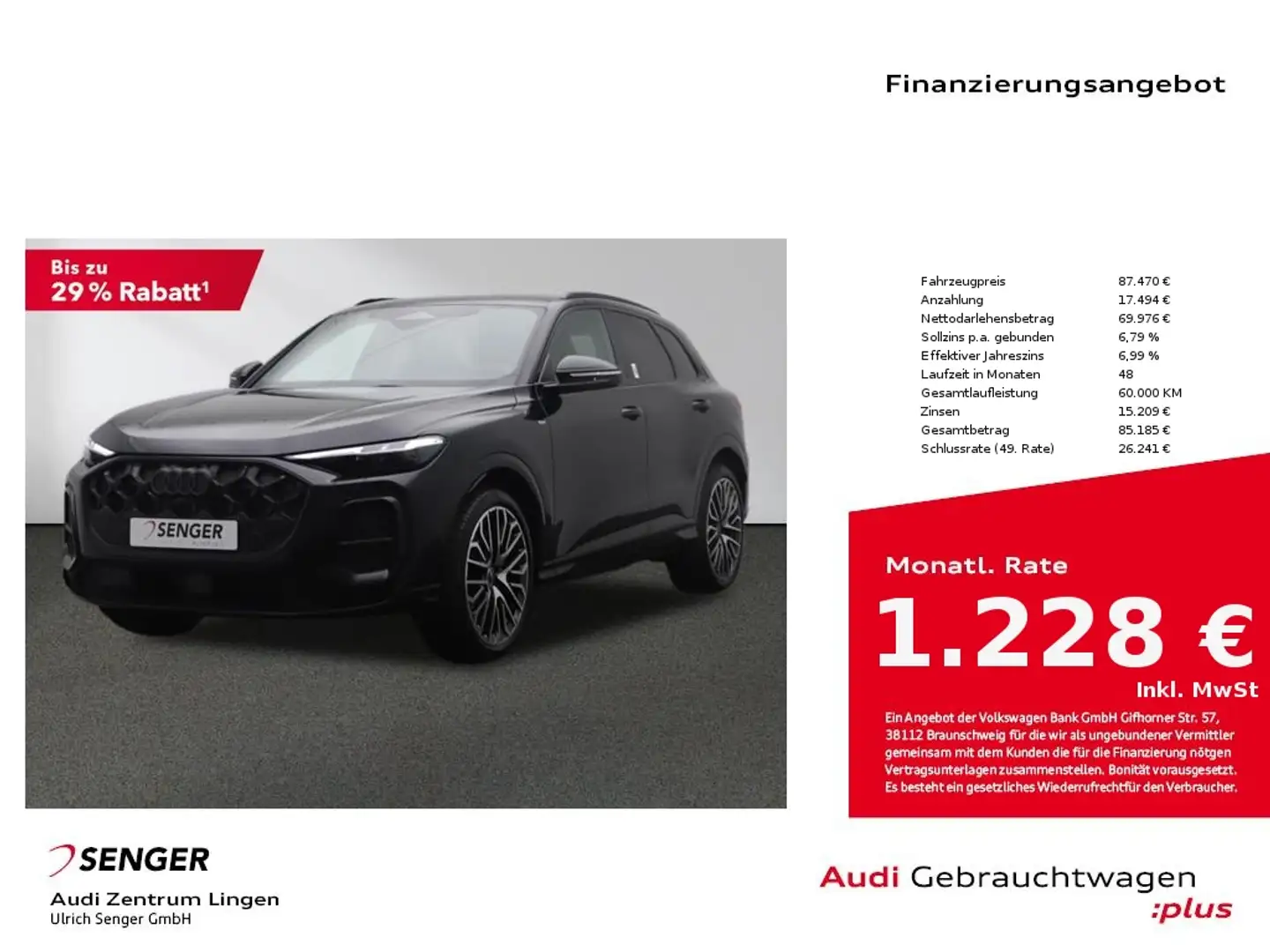 Audi Q5 SUV TDI quattro Memory Navi Matrix-LED Sitzh. Schwarz - 1