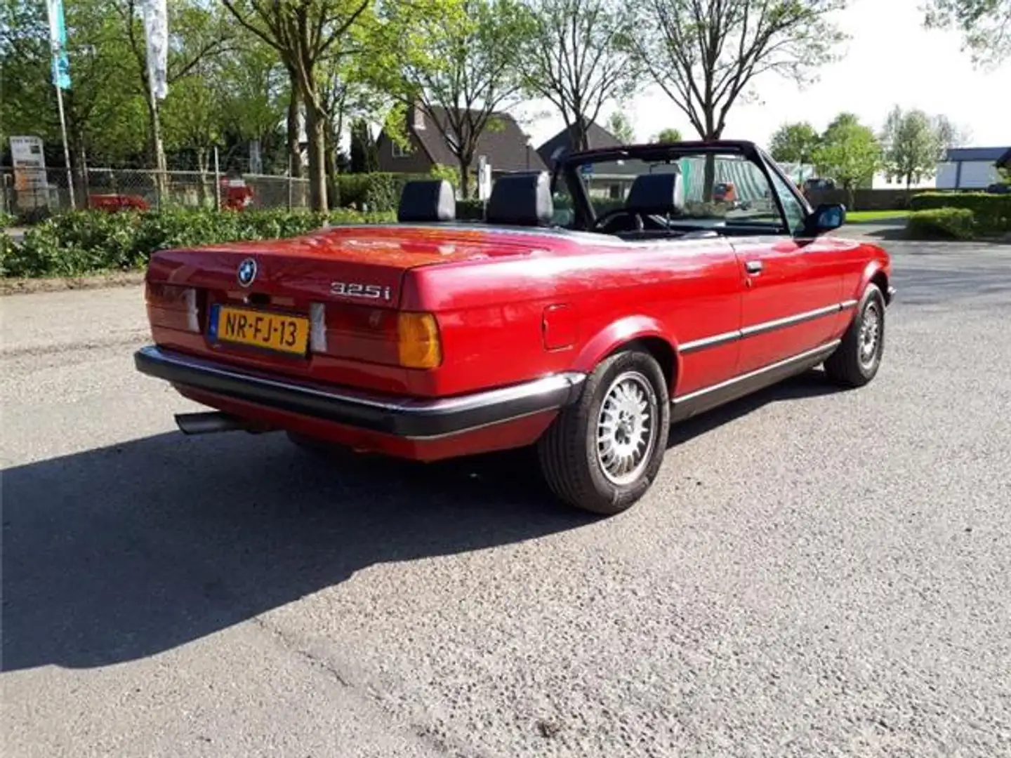 BMW 325 i cabrio E30 (1986) rood 140000 km zwart leder int Rosso - 2