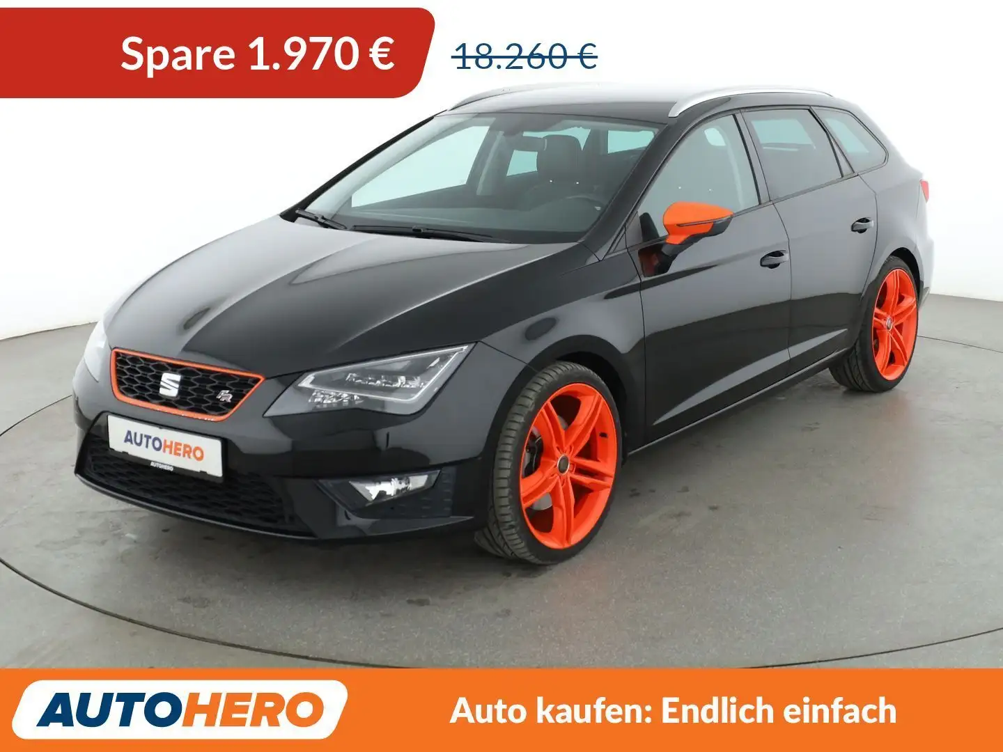 SEAT Leon 2.0 TDI FR Aut.*NAVI*TEMPO*PDC*SHZ*ALU* Schwarz - 1