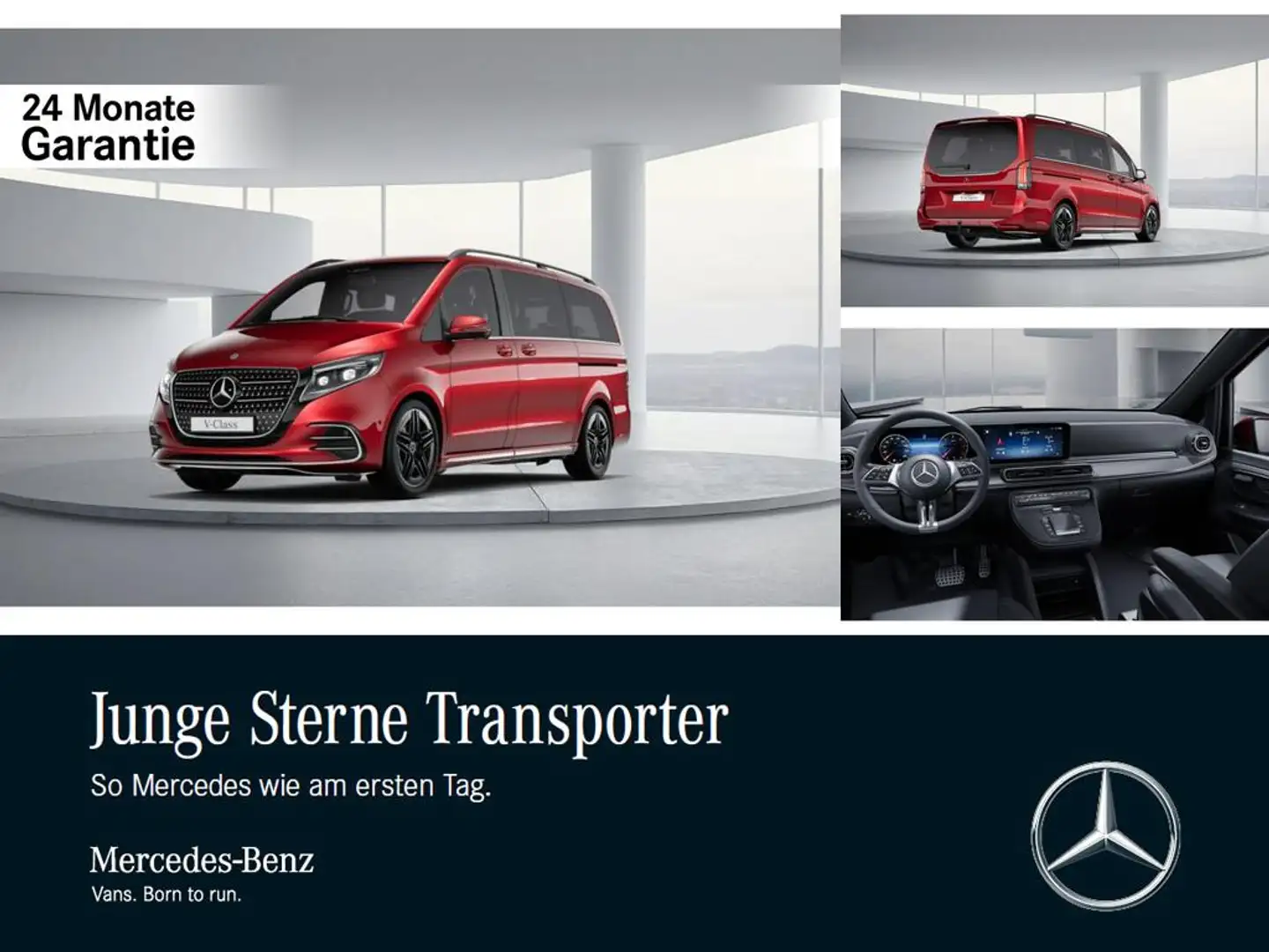 Mercedes-Benz V 300 d AMG L AHK Leder Schiebe-Dach Avantgarde Rot - 1