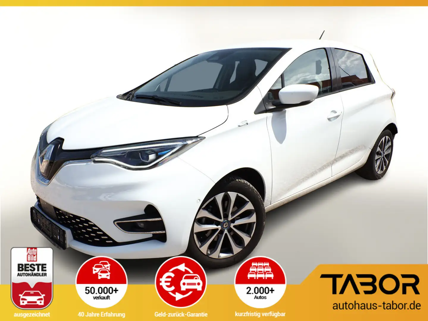 Renault ZOE ZE50 R135 Intens Miet-Bat. LED Nav PDC Kam bijela - 1