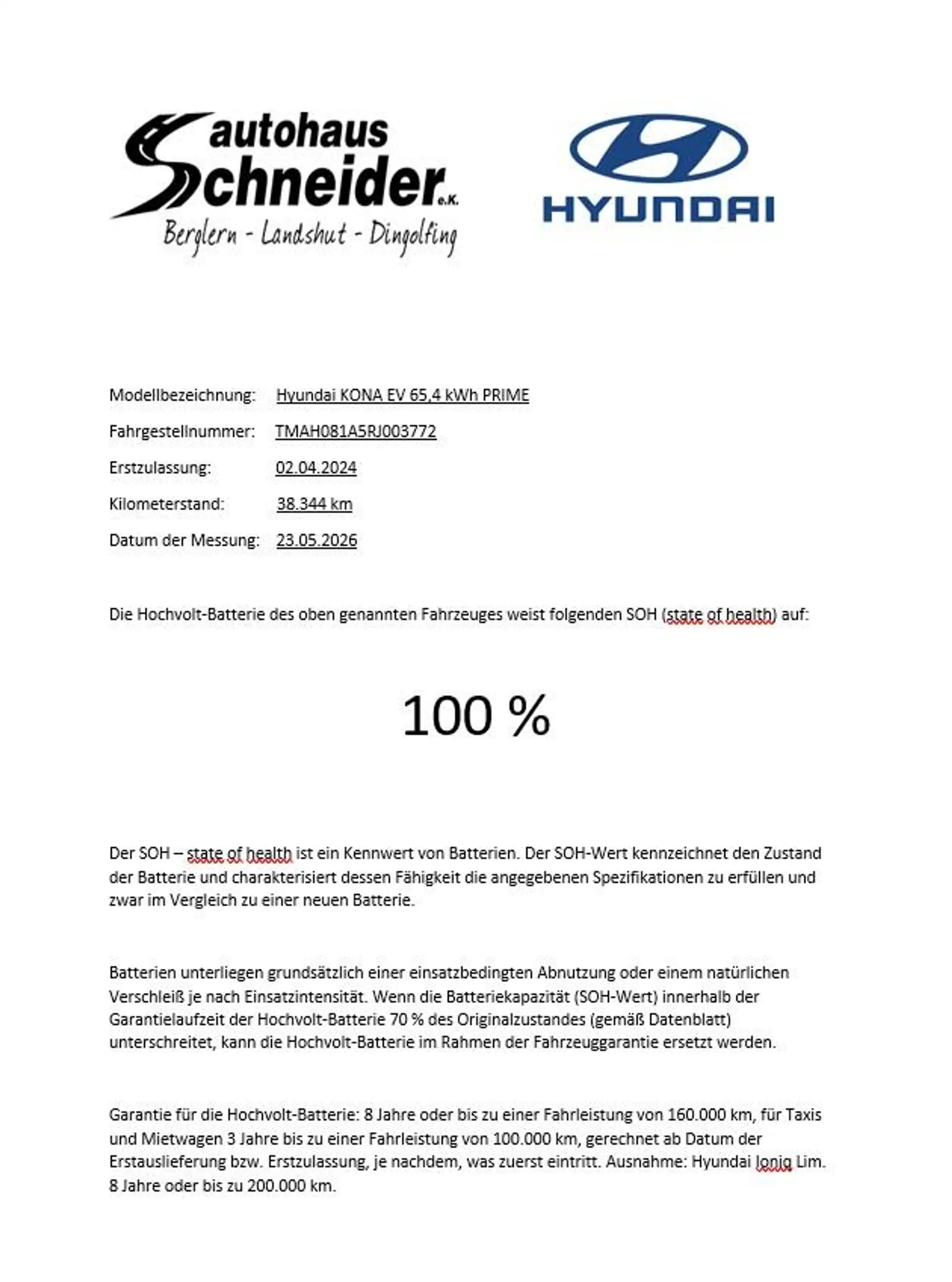 Hyundai KONA 65,4 kWh PRIME SCHIEBEDACH/HuD/EHK/ASSISTENZ/BOSE — photo 2