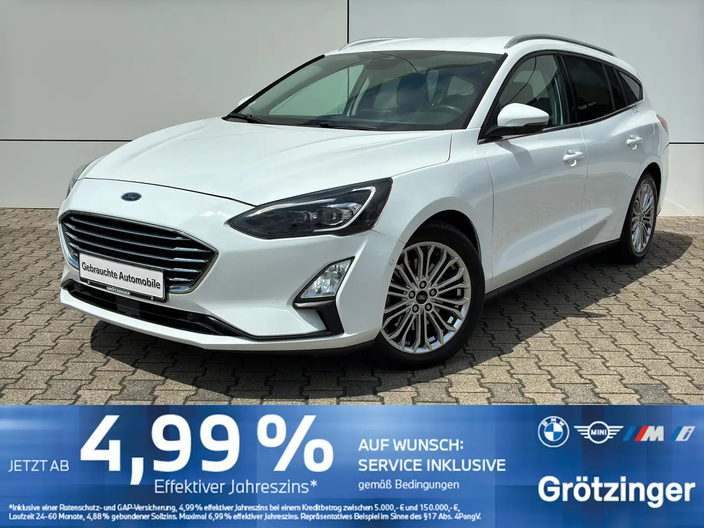 Ford Focus Turnier1.5 EcoBoost LED+RFK+PDC+GRA Blanc - 1