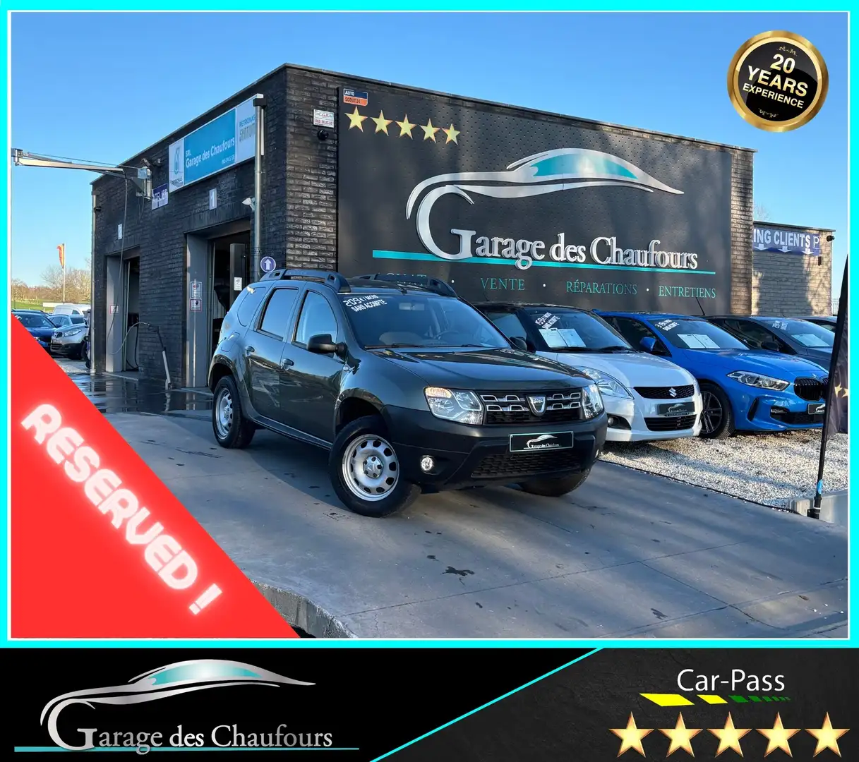 Dacia Duster 1.6i 4x2 - ! Garantie 12 Mois ! - USB / AUX - Eu5b Grün - 1