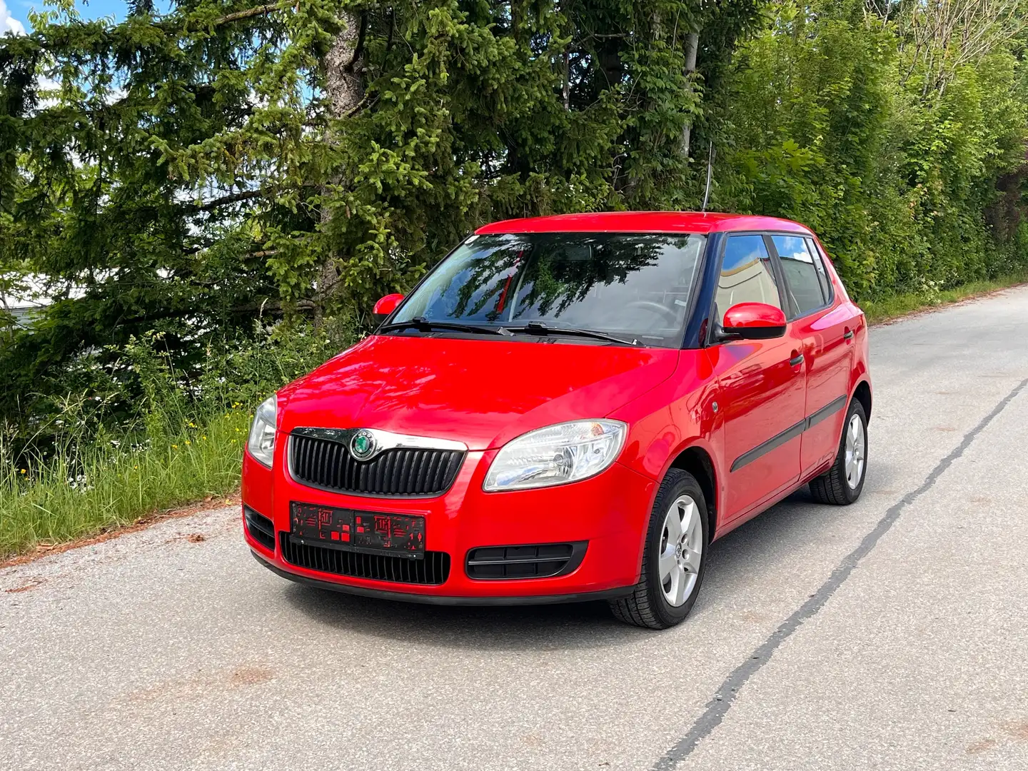 Skoda Fabia 1.2b neues Pickerl Klima gute Zustand Rot - 1