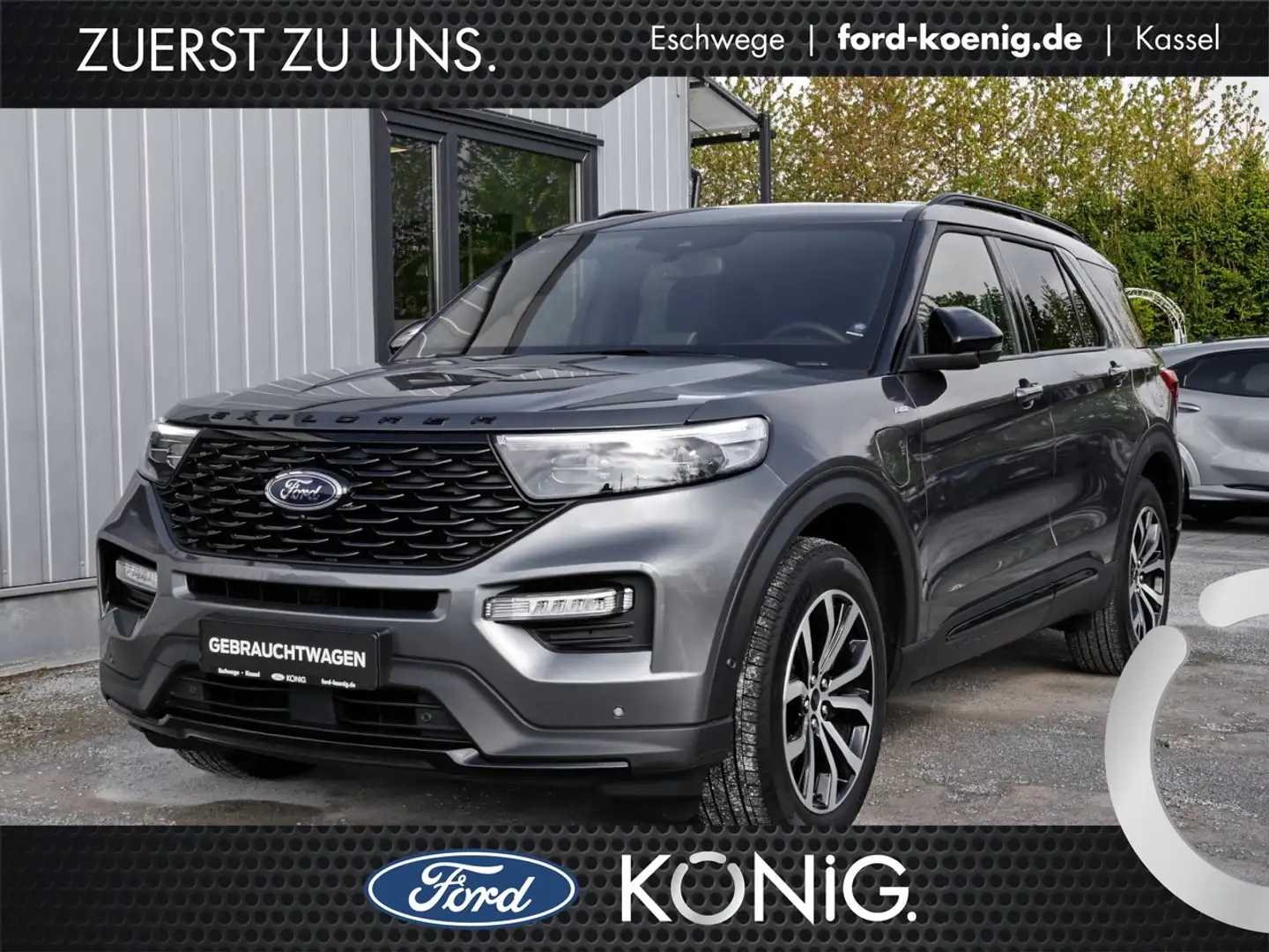 Ford Explorer ST-Line Plug-in-Hybrid AHK+LED+Kamera Klima Navi Grijs - 1