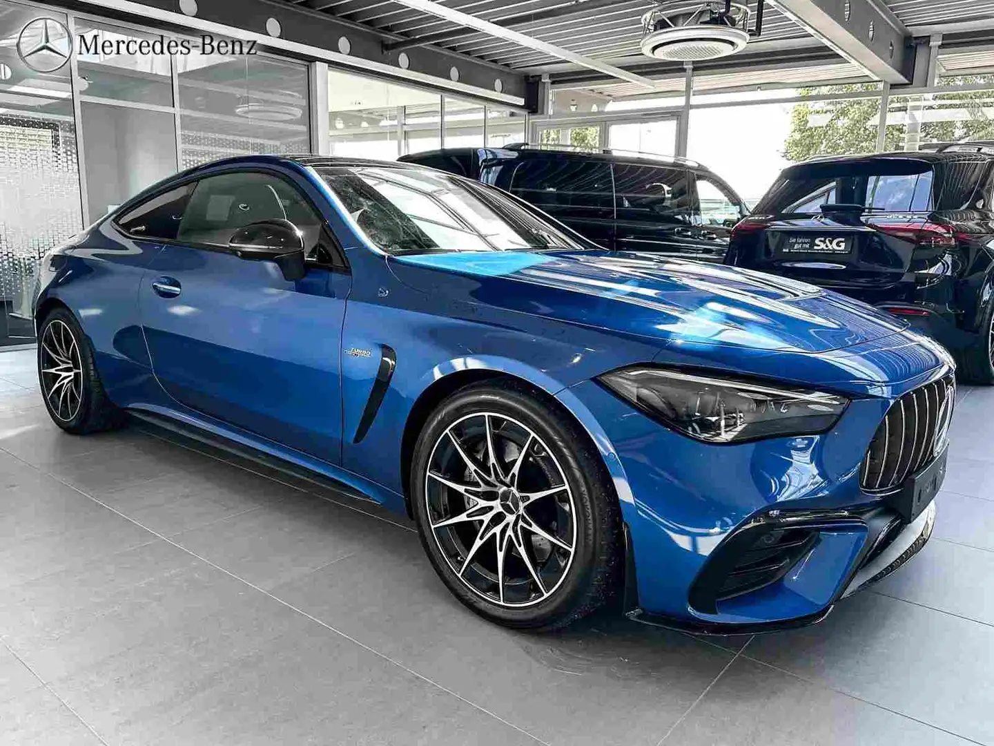 Mercedes-Benz CLE 53 AMG 4M Coupé AMG Burmester 360° HeadUp Bleu - 2