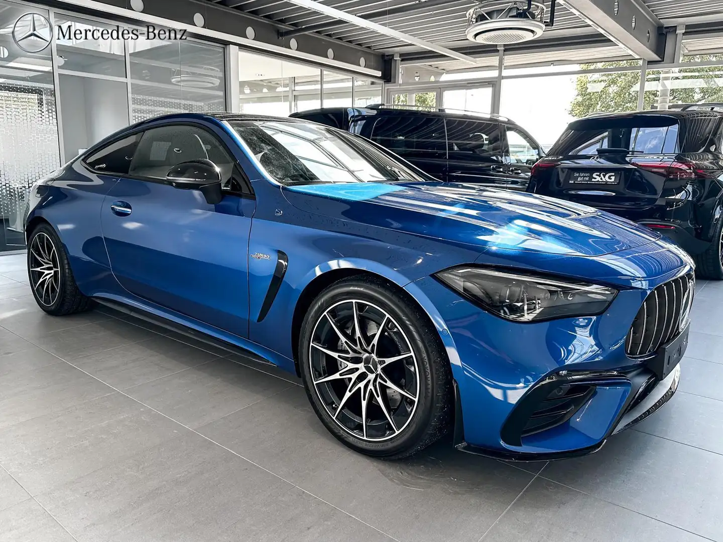 Mercedes-Benz CLE 53 AMG 4M Coupé AMG Burmester 360° HeadUp Bleu - 2