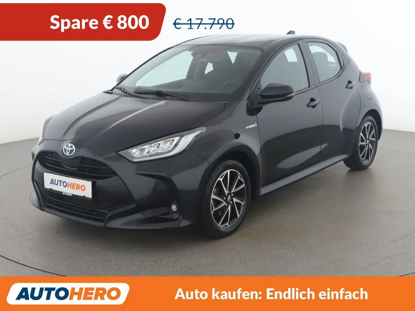 Toyota Yaris 1.5 Hybrid Club Schwarz - 1