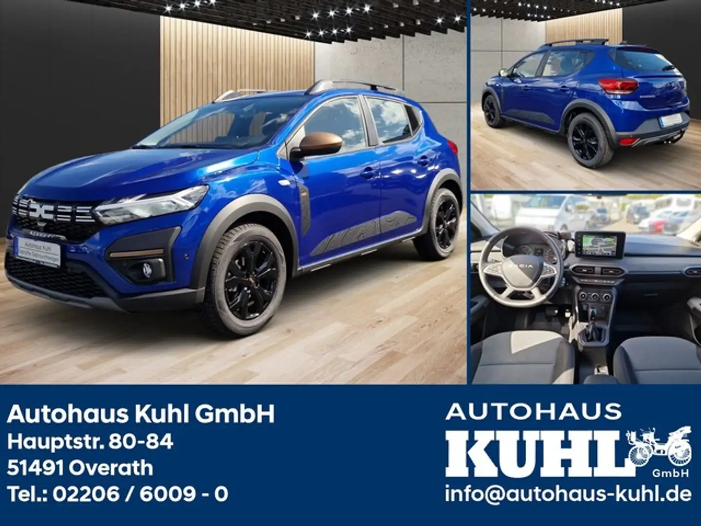 Dacia Sandero Stepway Extreme CVT AHK Navi,Klimaauto Blauw - 1