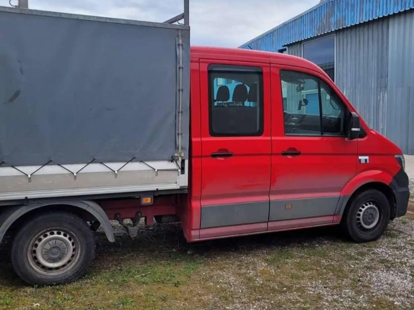 Volkswagen Crafter Pritsche Doka Plane Anhängerkupplung Klima Pritsche Rot - 1