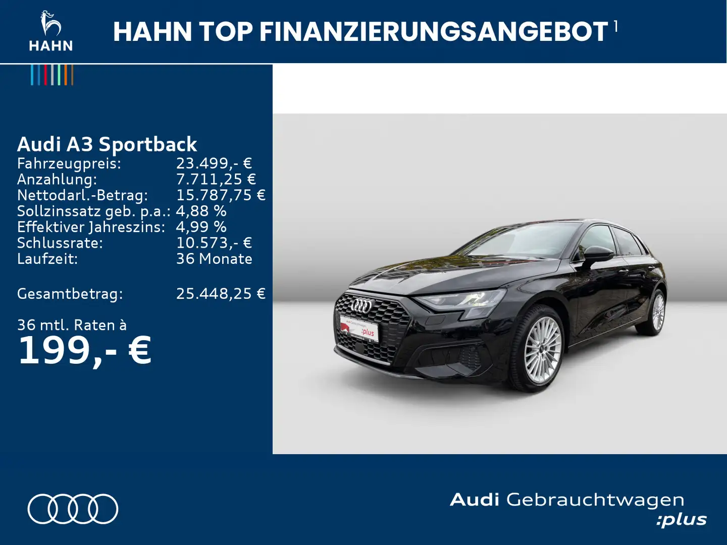 Audi A3 30 TDI S tronic advanced Optikpaket Schwarz - 2