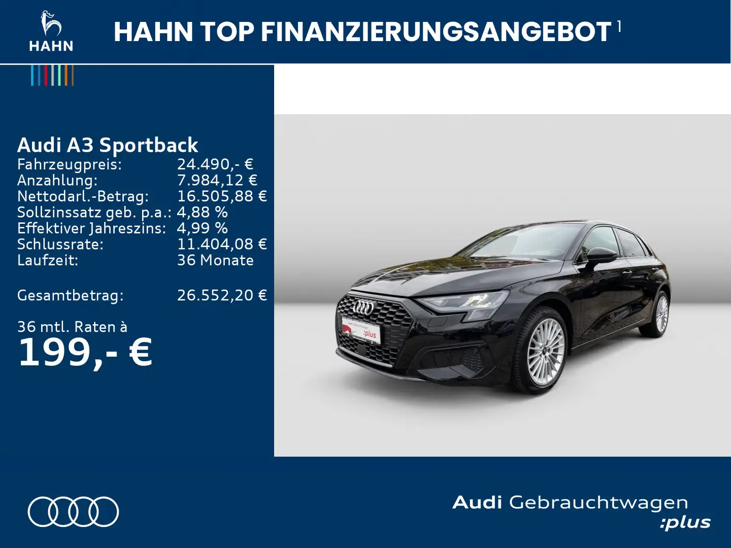 Audi A3 30 TDI S tronic advanced Optikpaket Zwart - 2