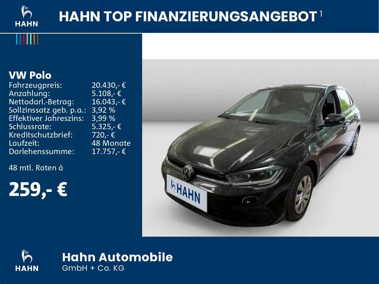 Volkswagen Polo 1.0 TSI DSG Life ACC Matrix Navi CAM Sitzh Schwarz - 2