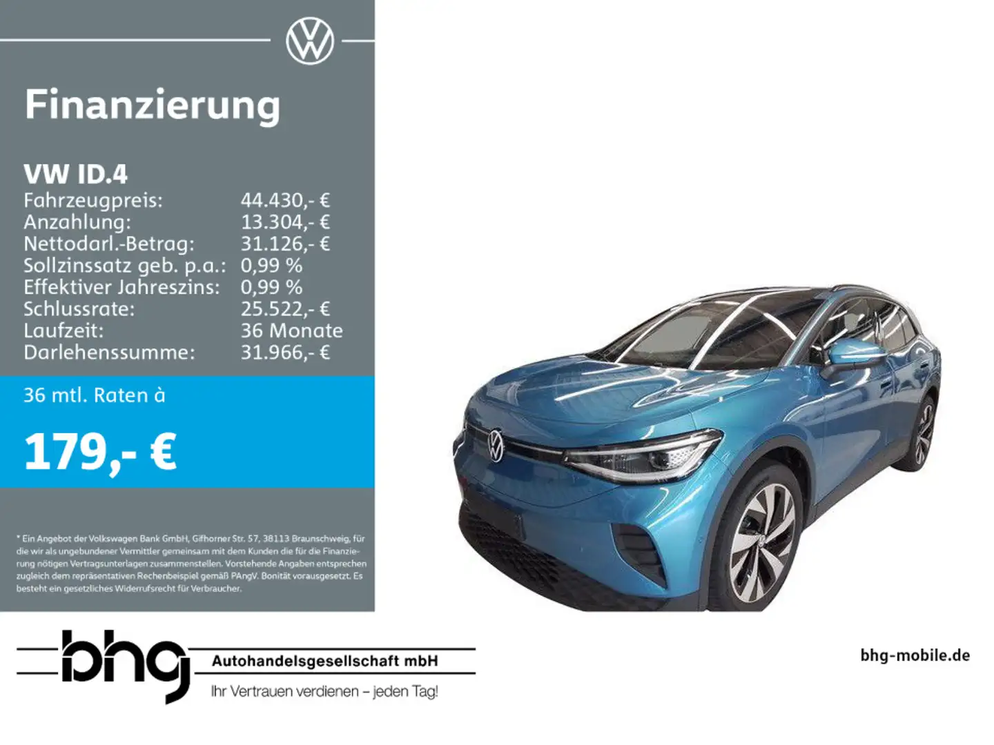 Volkswagen ID.4 Pro mit Infotainment-Paket Blau - 1