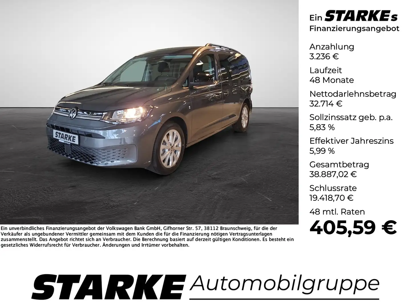 Volkswagen Caddy Maxi 2.0 TDI DSG Life 7-Sitzer Grau - 1