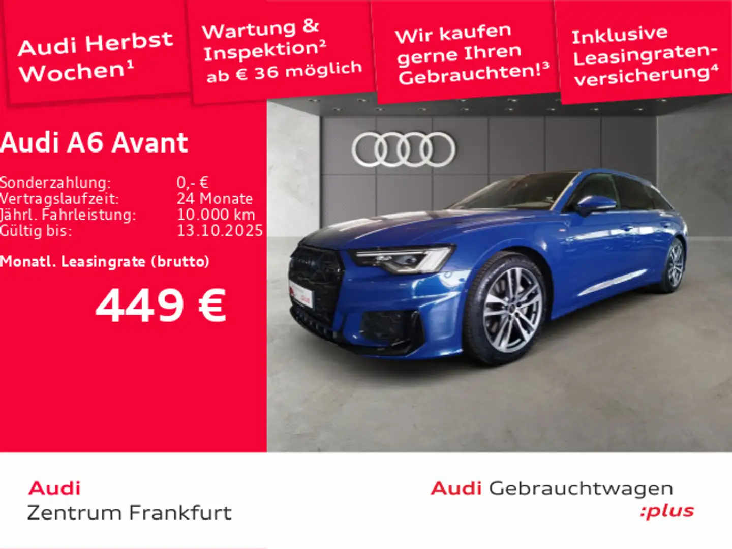 Audi A6 50 TDI quattro tiptronic design S line Blau - 1
