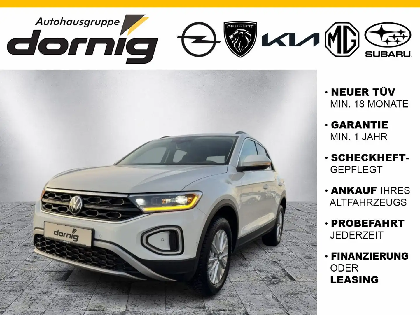 Volkswagen T-Roc Life, LED, SHZ, PDC, Navi Weiß - 1