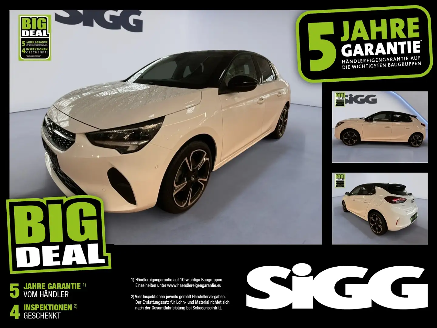 Opel Corsa F 1.2 Turbo Elegance AUT Kam. KlimaA LED Blanc - 1