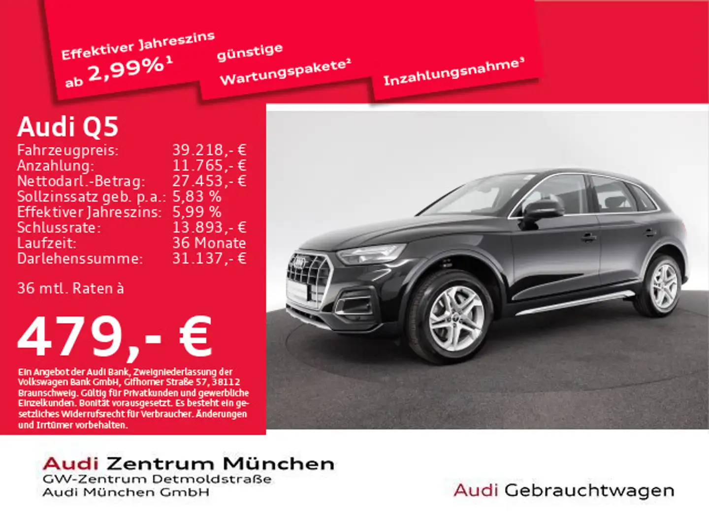 Audi Q5 40 TDI qu. S tronic advanced Pano/Navi+/PDC+ Zwart - 1