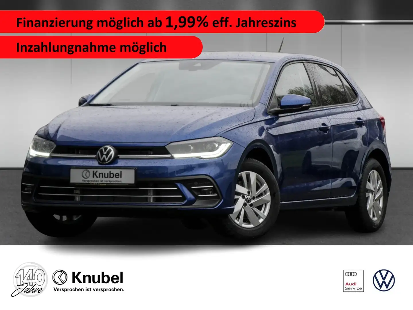 Volkswagen Polo Style 1.0 TSI DSG IQ.Light Navi TravelAss. Ganz... Blau - 1
