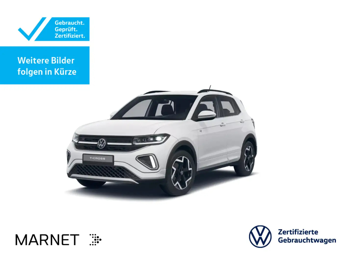 Volkswagen T-Cross 1.0 TSI DSG R-Line* Navi*IQ-Light*IQ-Dr Weiß - 1