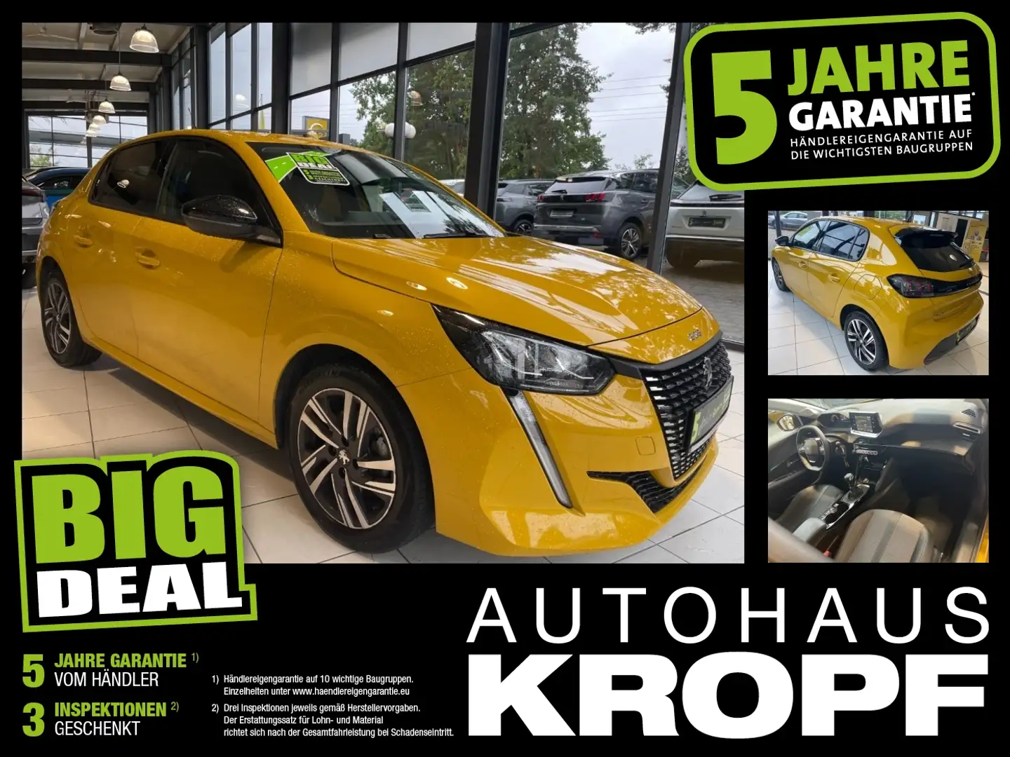 Peugeot 208 1.2 PureTech 100 Allure LED+SHZ+KlimaA+LM Jaune - 1