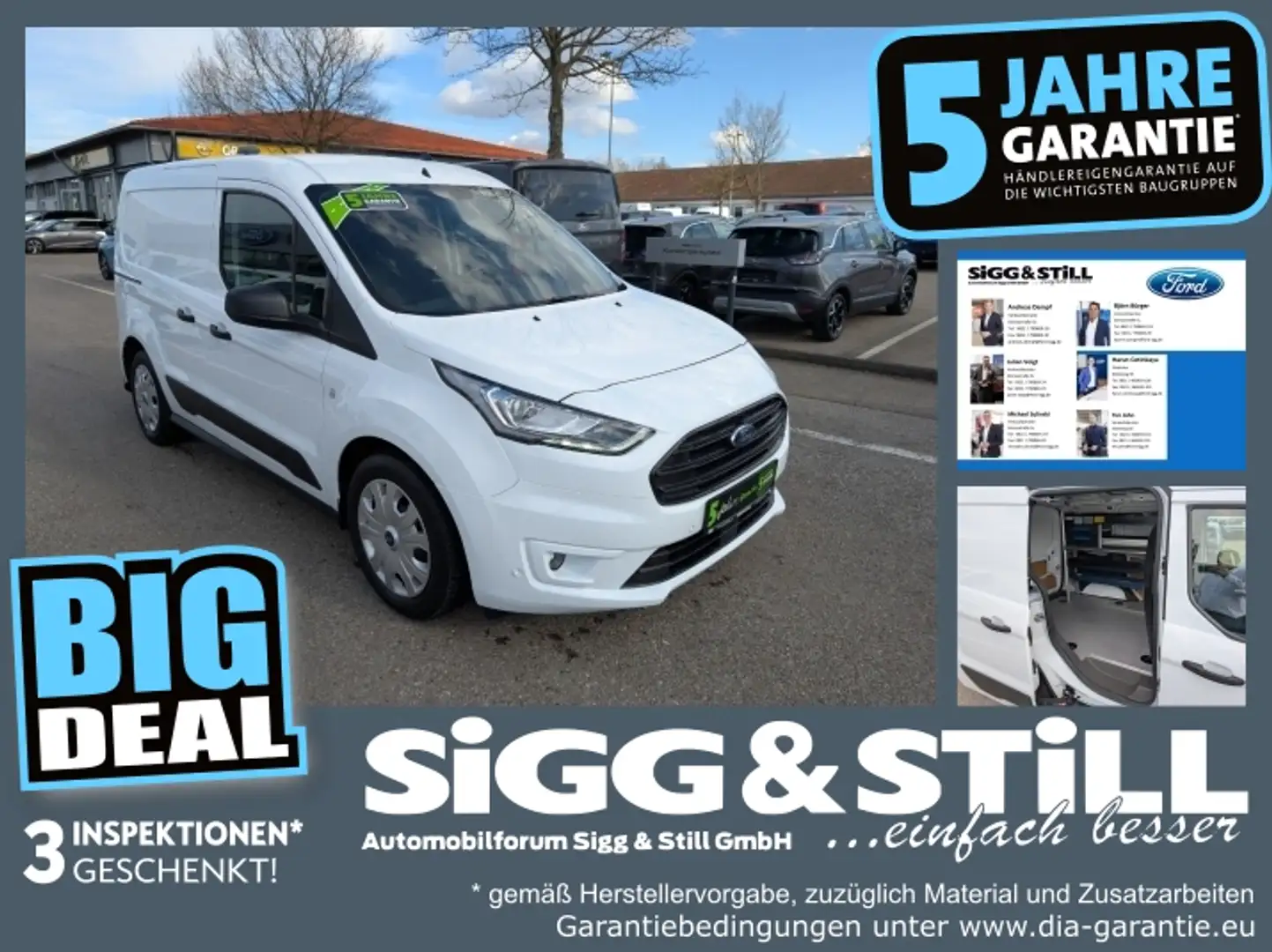 Ford Transit Connect 1.0 200 L1 Trend REGAL*NAV*SHZ*PDC Weiß - 1