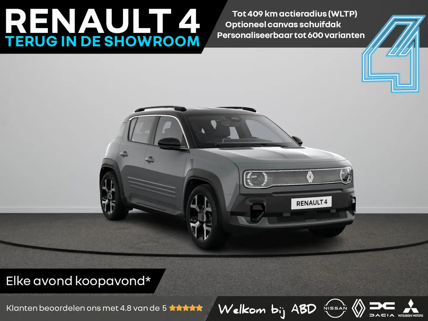 Renault R 4 Techno Comfort range | Achteruitrijcamera | Elektr Grau - 1