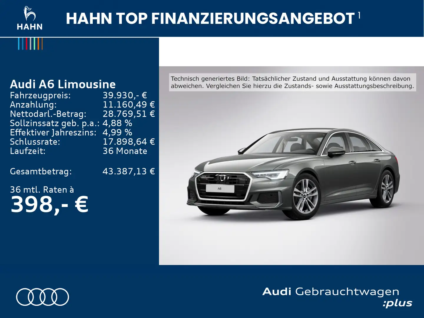 Audi A6 45 TDI quattro S line AHK Leder Mat Gris - 2