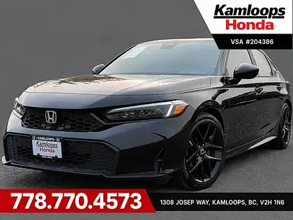 Black 2025 Honda Civic Sedan Front-Wheel Drive Automatic