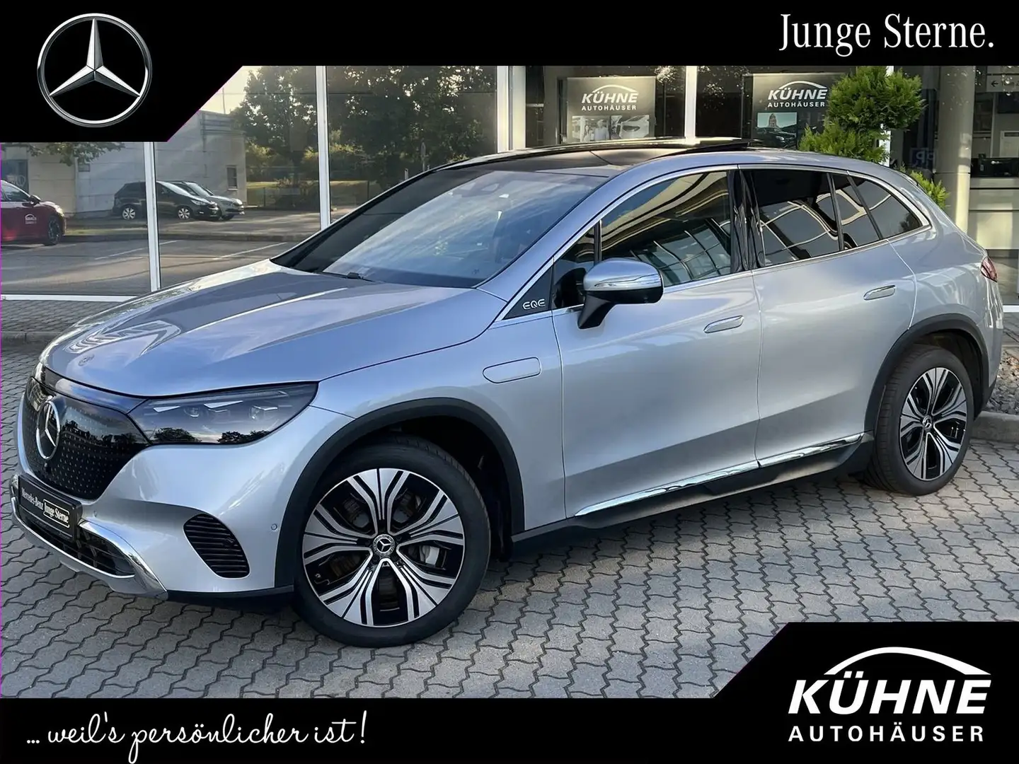 Mercedes-Benz EQE SUV EQE 350 4M SUV Electric Art AHK 4xSHZ 360° Pano Silber - 1