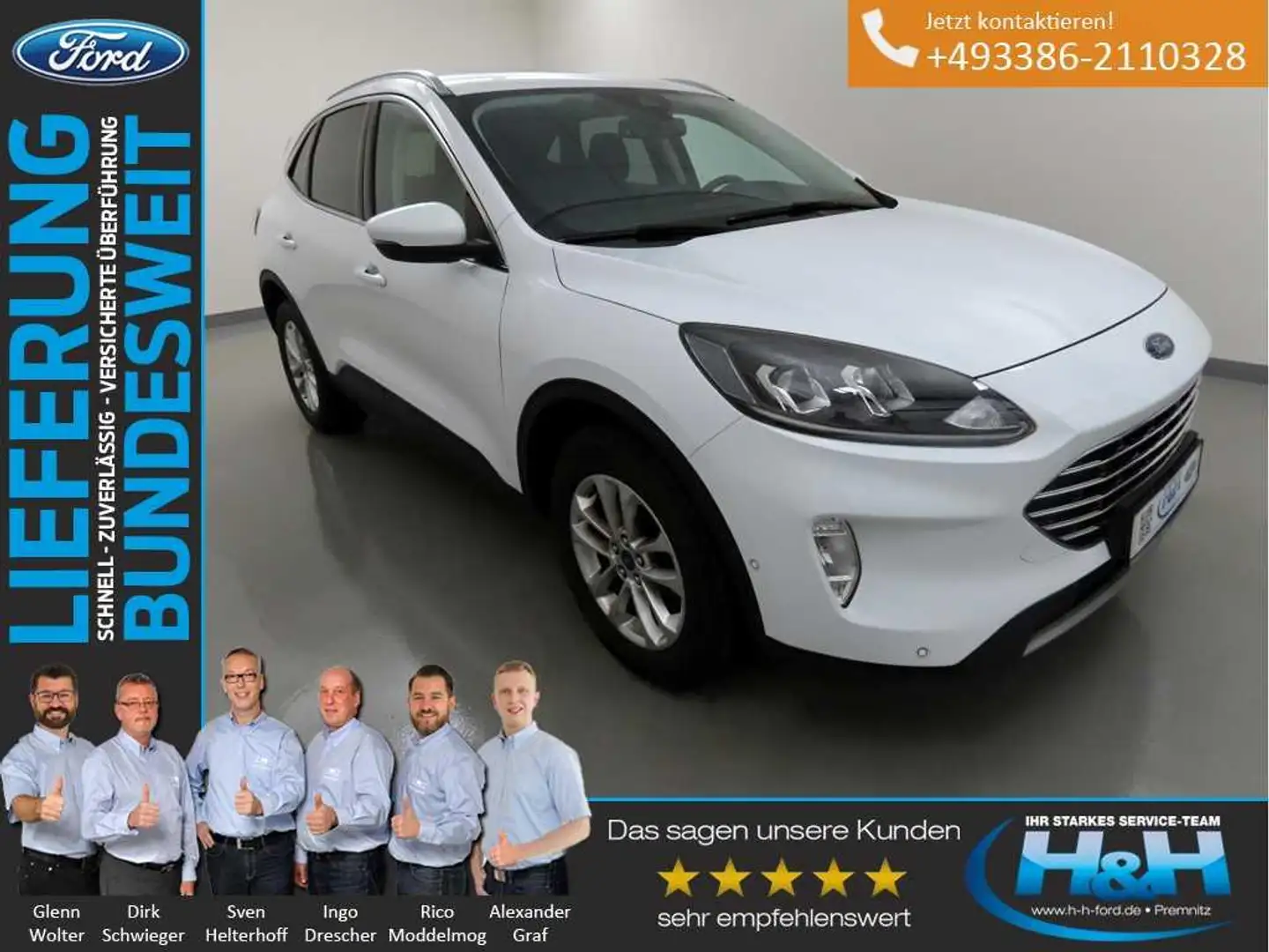Ford Kuga 1.5 EcoB Titanium BLIS+iACC+AHK Weiß - 1