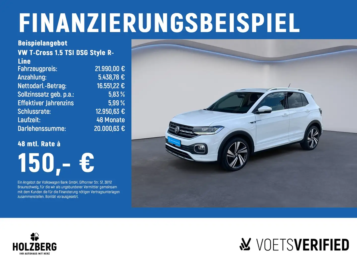 Volkswagen T-Cross 1.5 TSI DSG Style R-Line NAVI+BEATS+ACC Blanc - 2