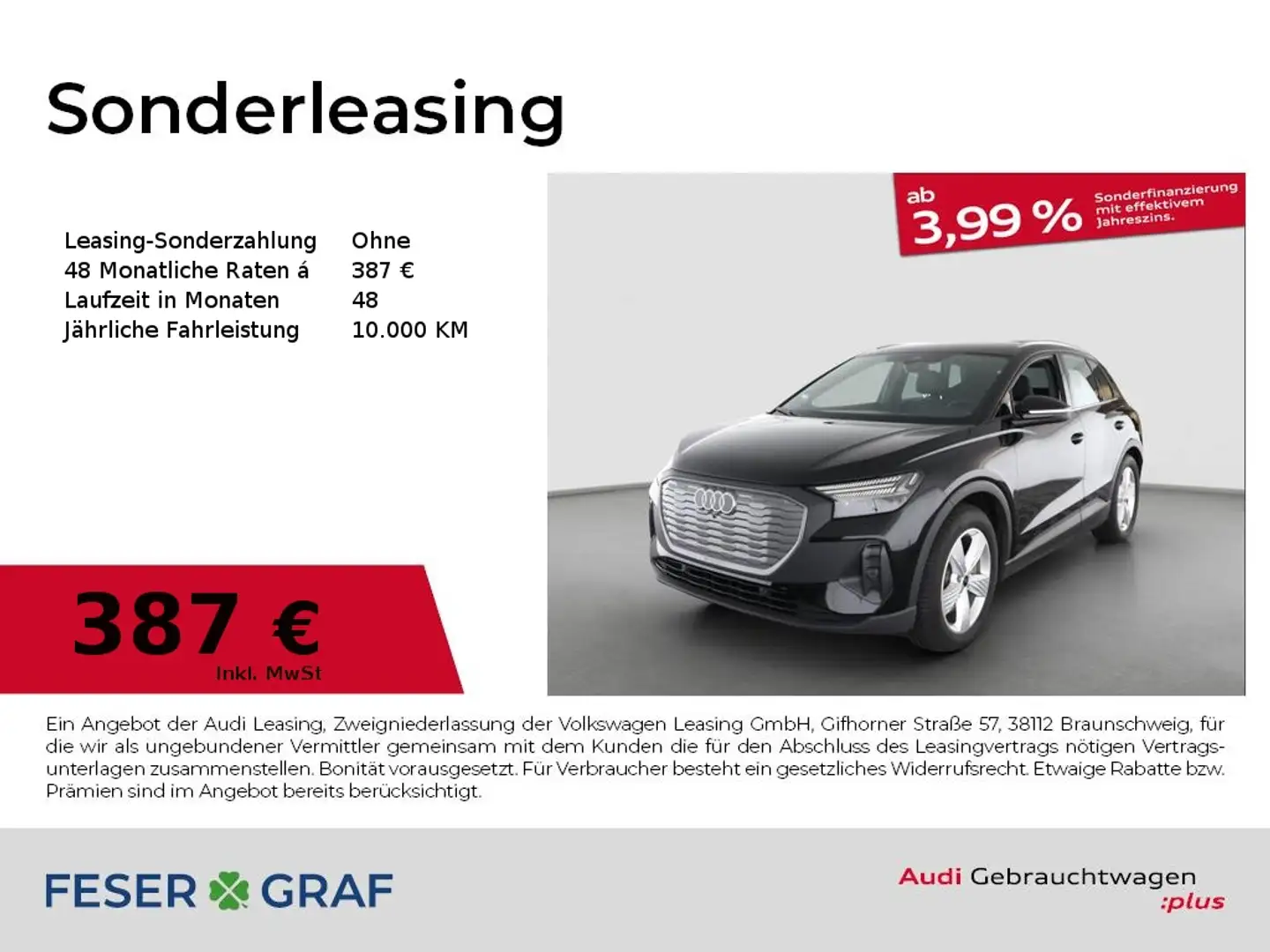 Audi Q4 e-tron 45 Vir.Cockpit/Navi/Matrix/Kamera/Alu19 Rückfahrka Schwarz - 1