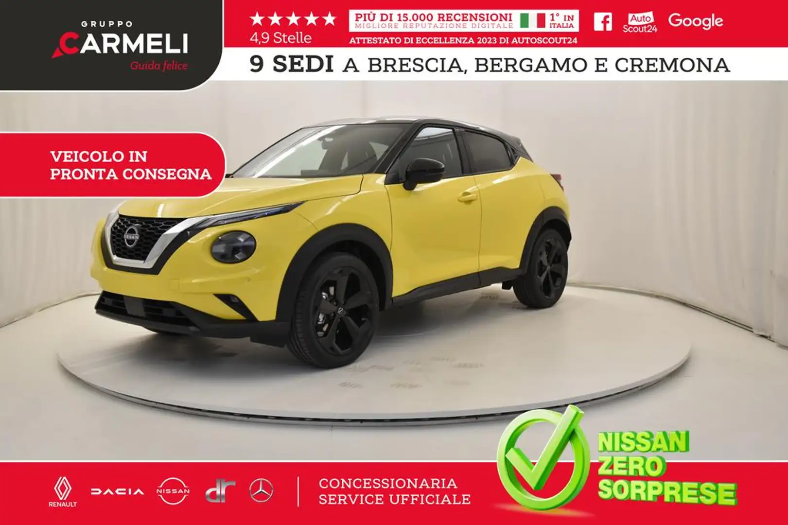 Nissan Juke 1.0 dig-t Tekna 114cv Giallo - 1
