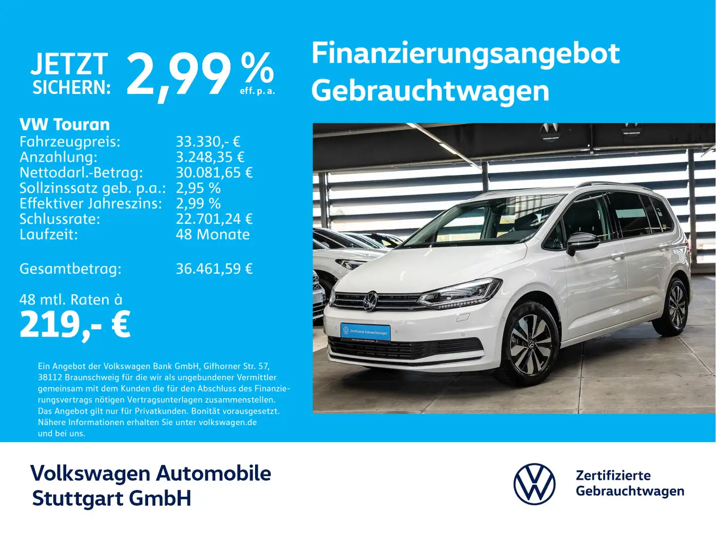 Volkswagen Touran GOAL 1.5 TSI DSG 7-Sitze Navi AHK Weiß - 1