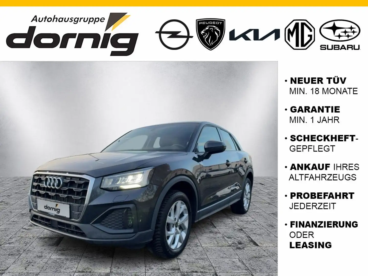 Audi Q2 Climatr., LED, Kamera, SHZ Grau - 1