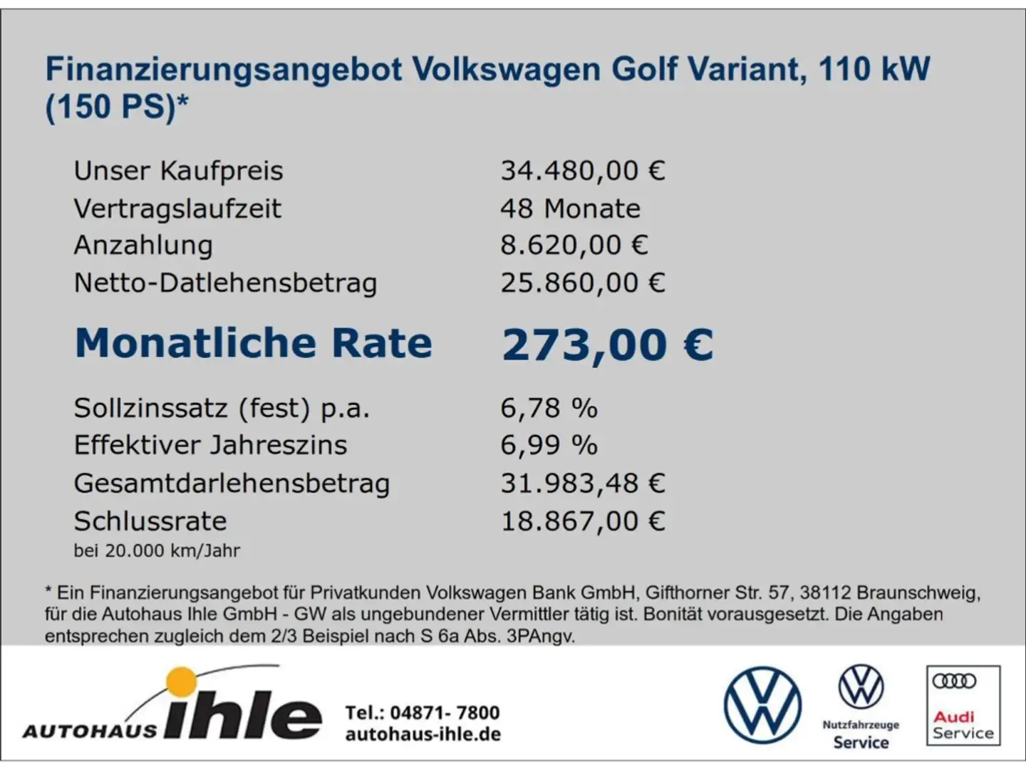 Volkswagen Golf Variant VIII Style 2,0 TDI DSG AHK+NAVI+HUD Schwarz - 2