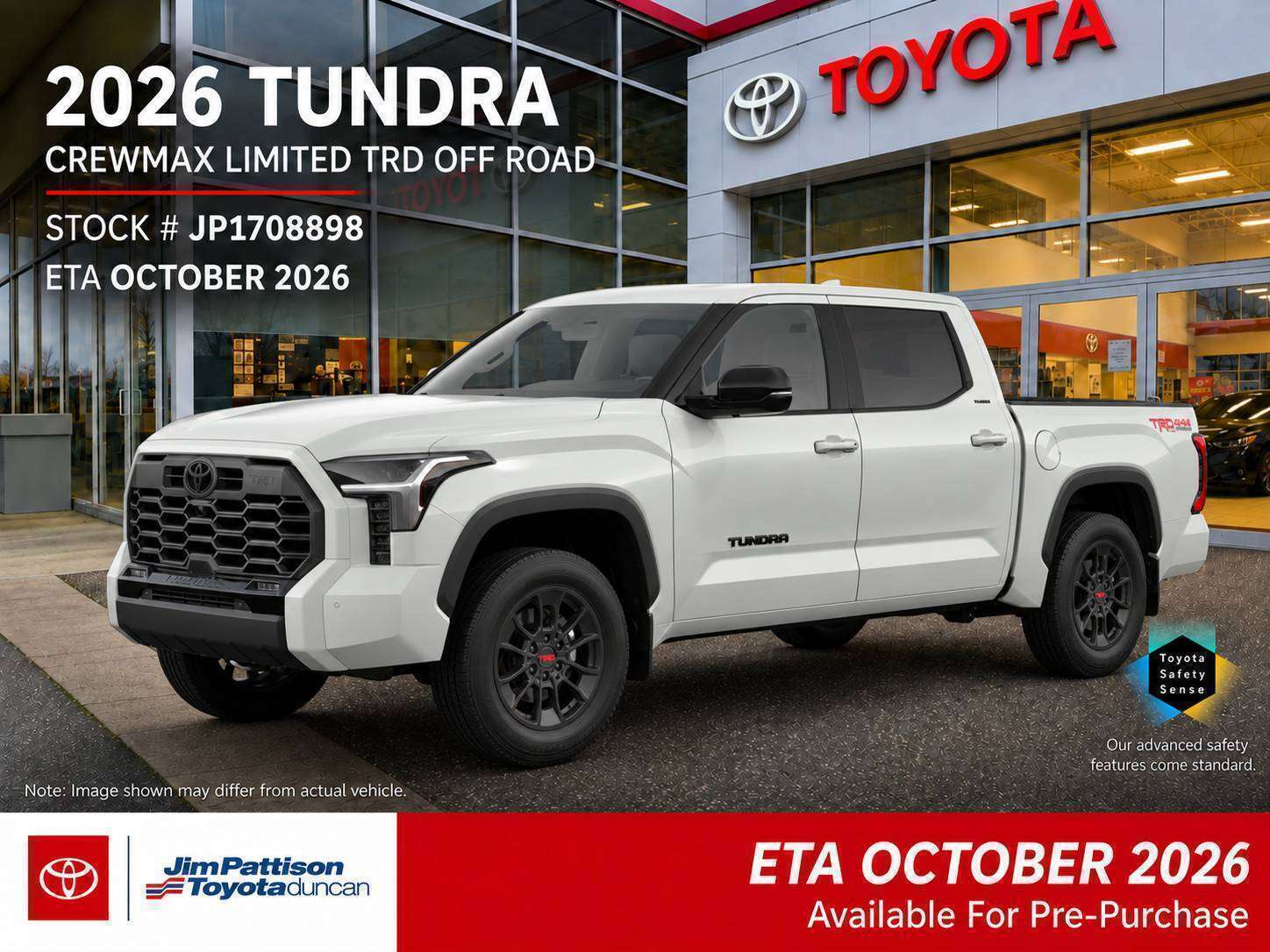 White 2026 Toyota Tundra Pickup Truck Four-Wheel Drive Automatic