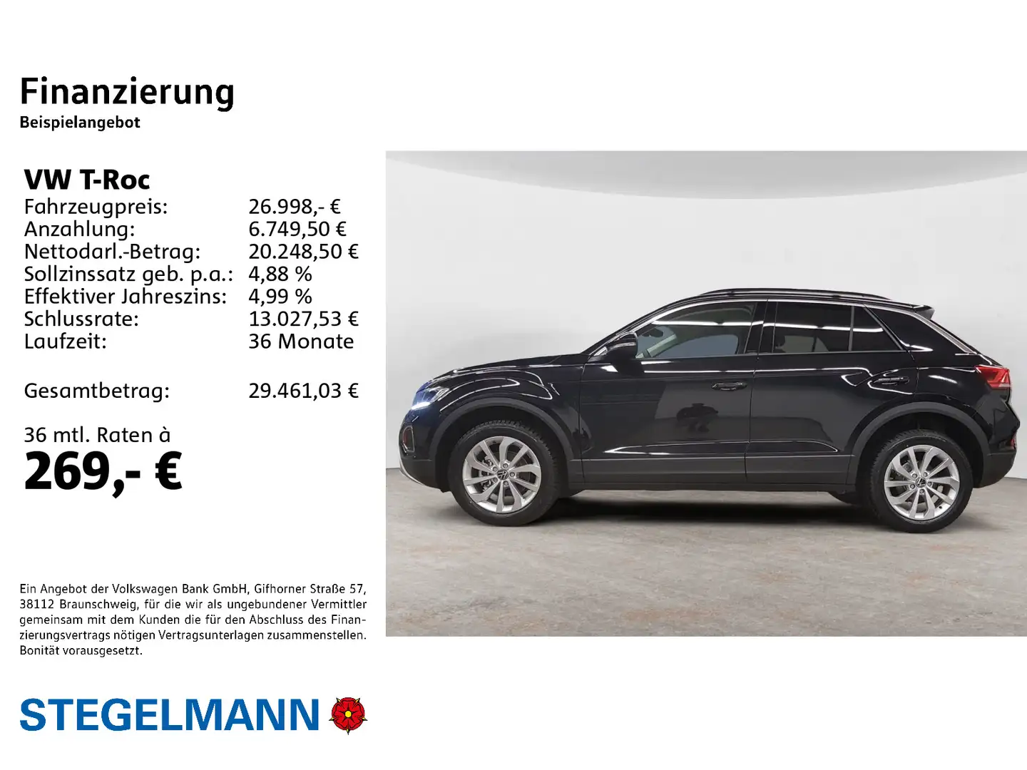 Volkswagen T-Roc 1.0 TSI Life AHK*LED*Kamera*17Zoll Noir - 2