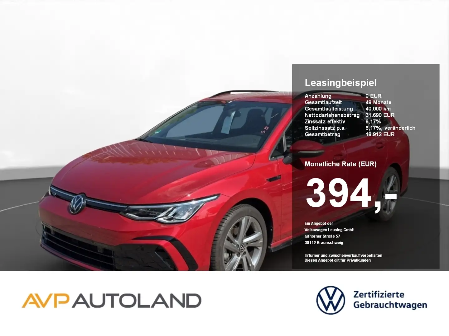Volkswagen Golf Variant Golf VIII Variant 1.5 eTSI DSG R-Line | AHK | Rot - 1