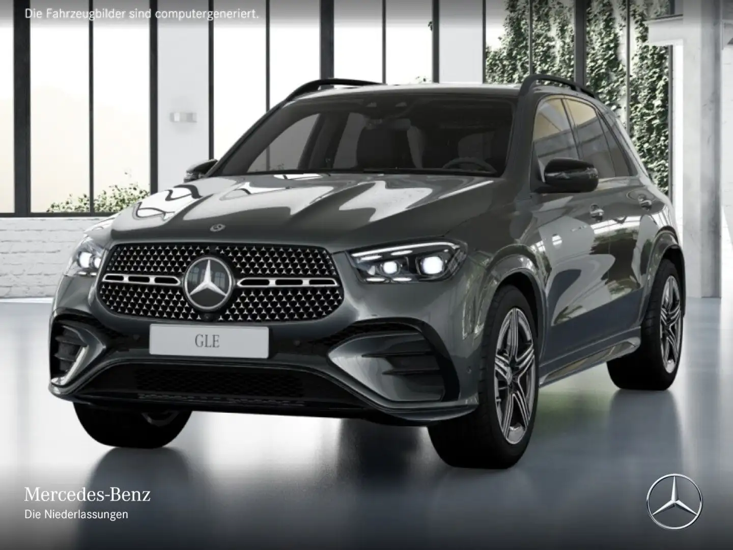 Mercedes-Benz GLE 450 d 4M AMG+NIGHT+PANO+360+AHK+MULTIBEAM+SPUR Grau - 2