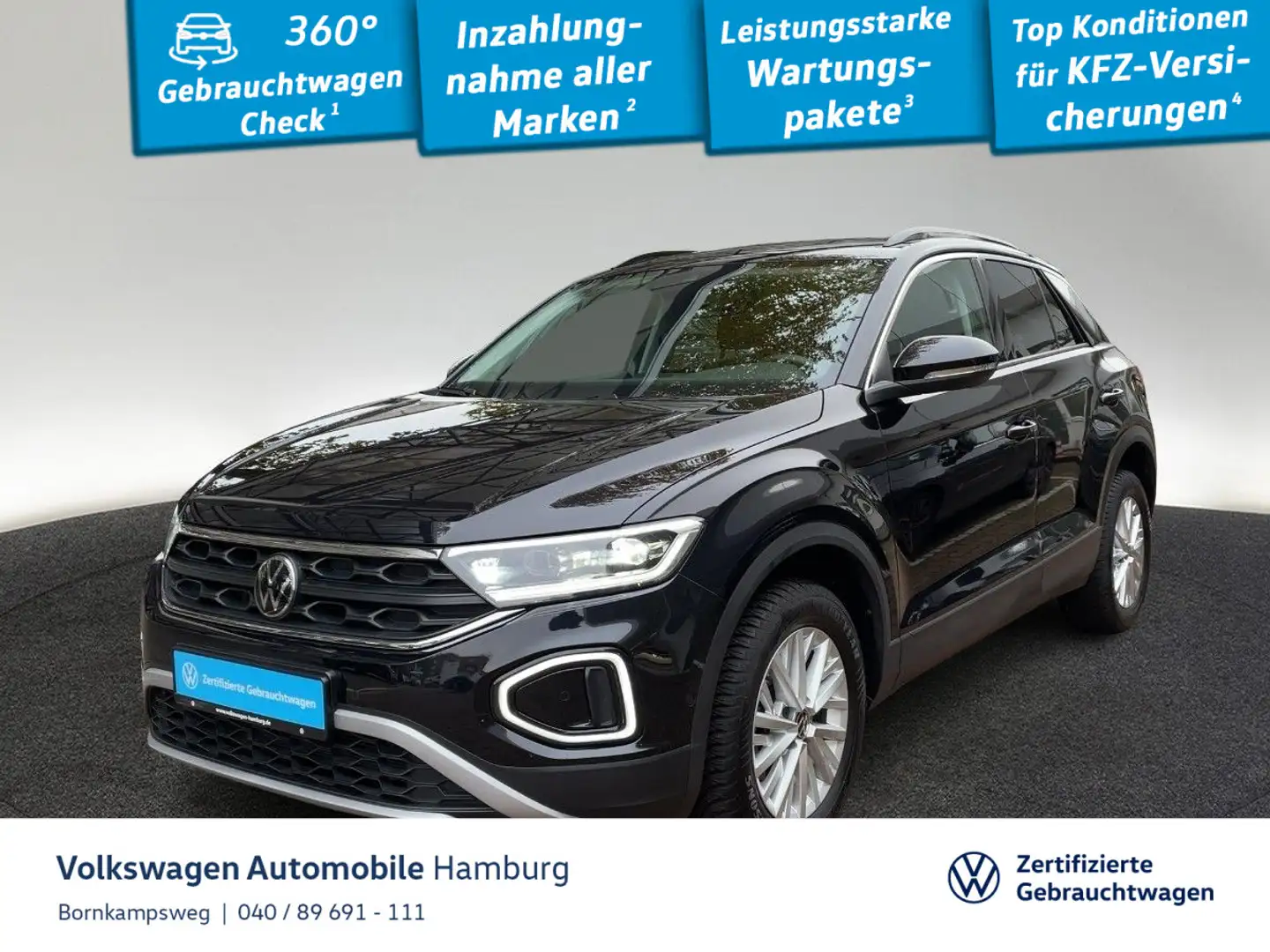 Volkswagen T-Roc 1.0 TSI Life Navi Sitzhzg LED Schwarz - 1