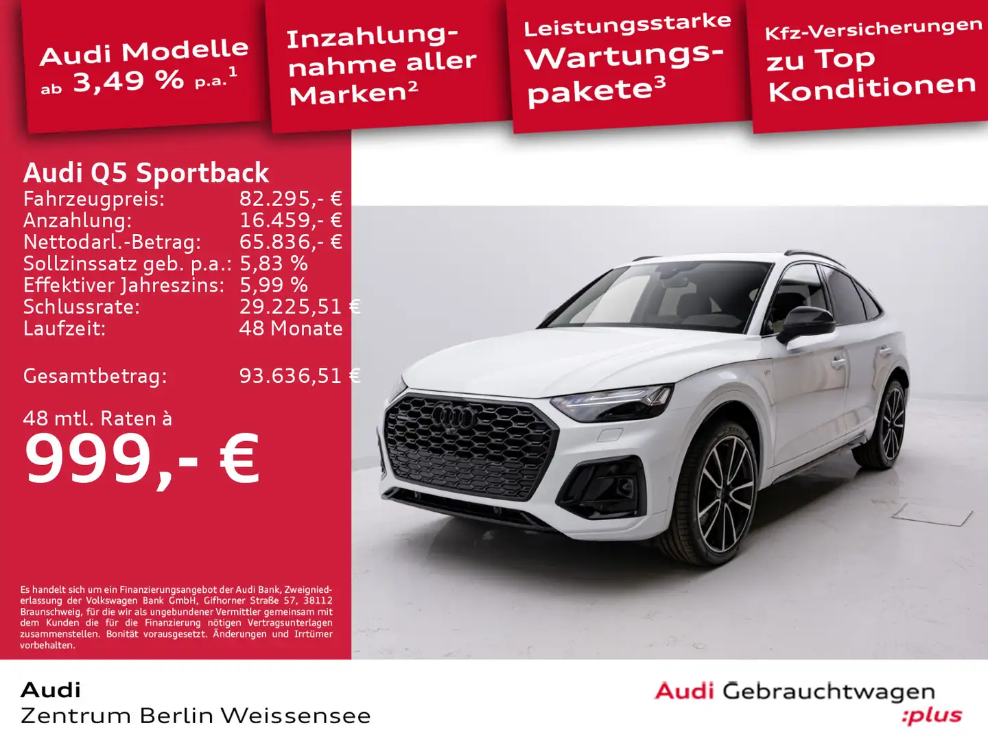 Audi Q5 45 TFSI S-TRO*S-LINE*MATRIX*HUD*B&O Weiß - 1