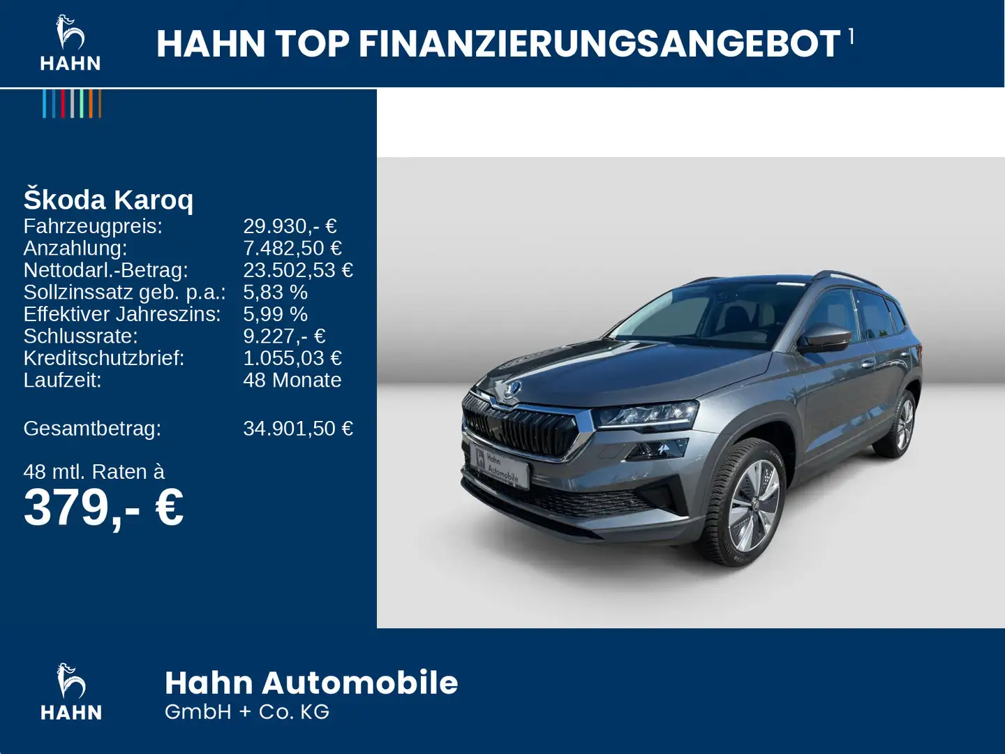Skoda Karoq 1.5 TSI DSG Style ACC Cam LED PDC Sitzheiz Grau - 2