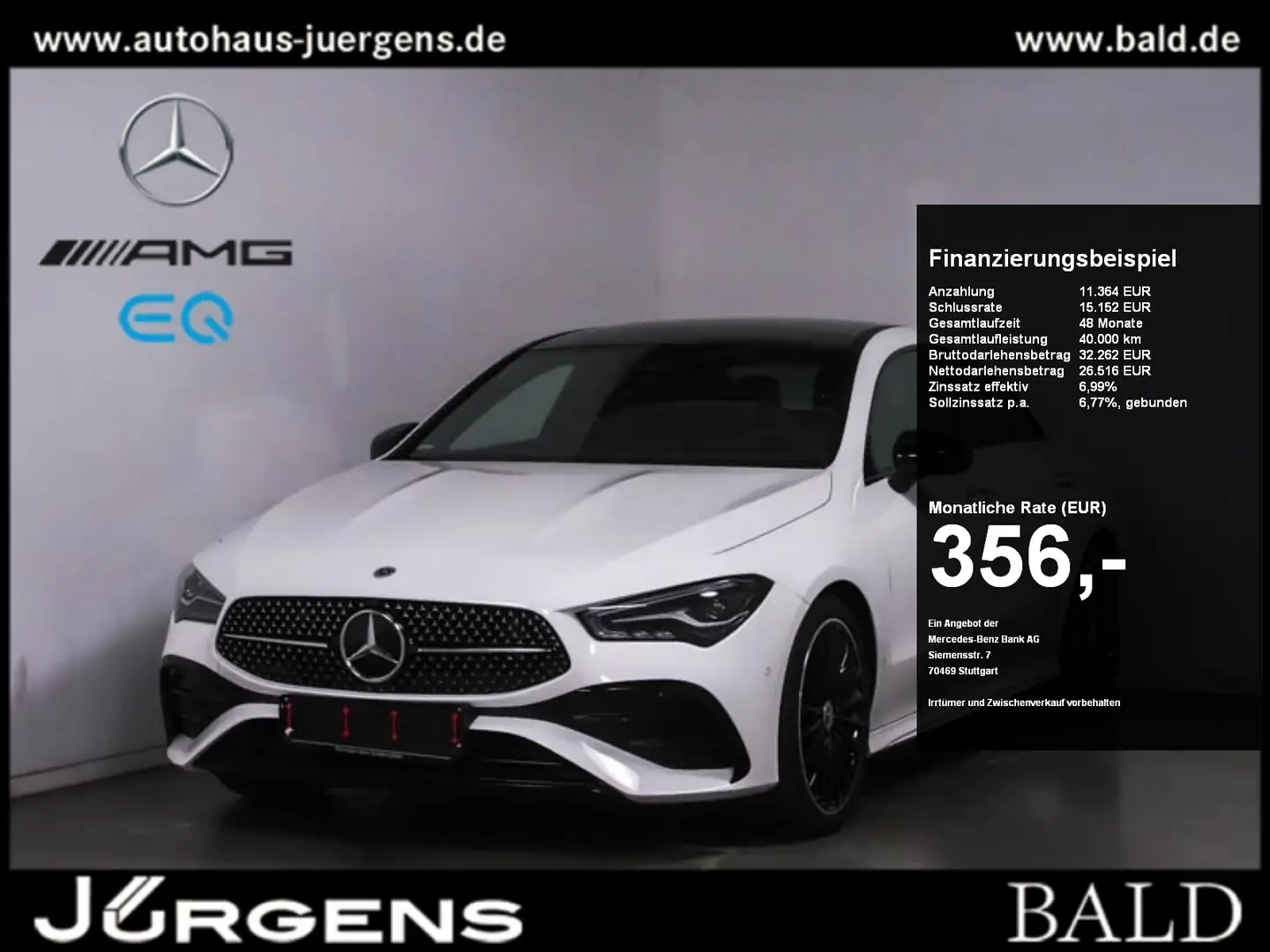 Mercedes-Benz CLA 200 Coupé AMG-Sport/LED/360/Pano/Night/Distr White - 1